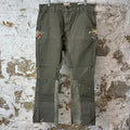 Gallery Departmnet Olive Carpenter Flare Splatter Pants Sz 32