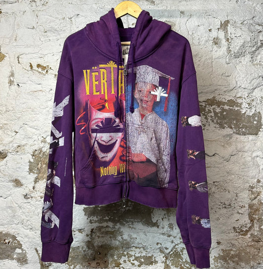 Vertabrae Muse Zip Up Hoodie Purple Sz S