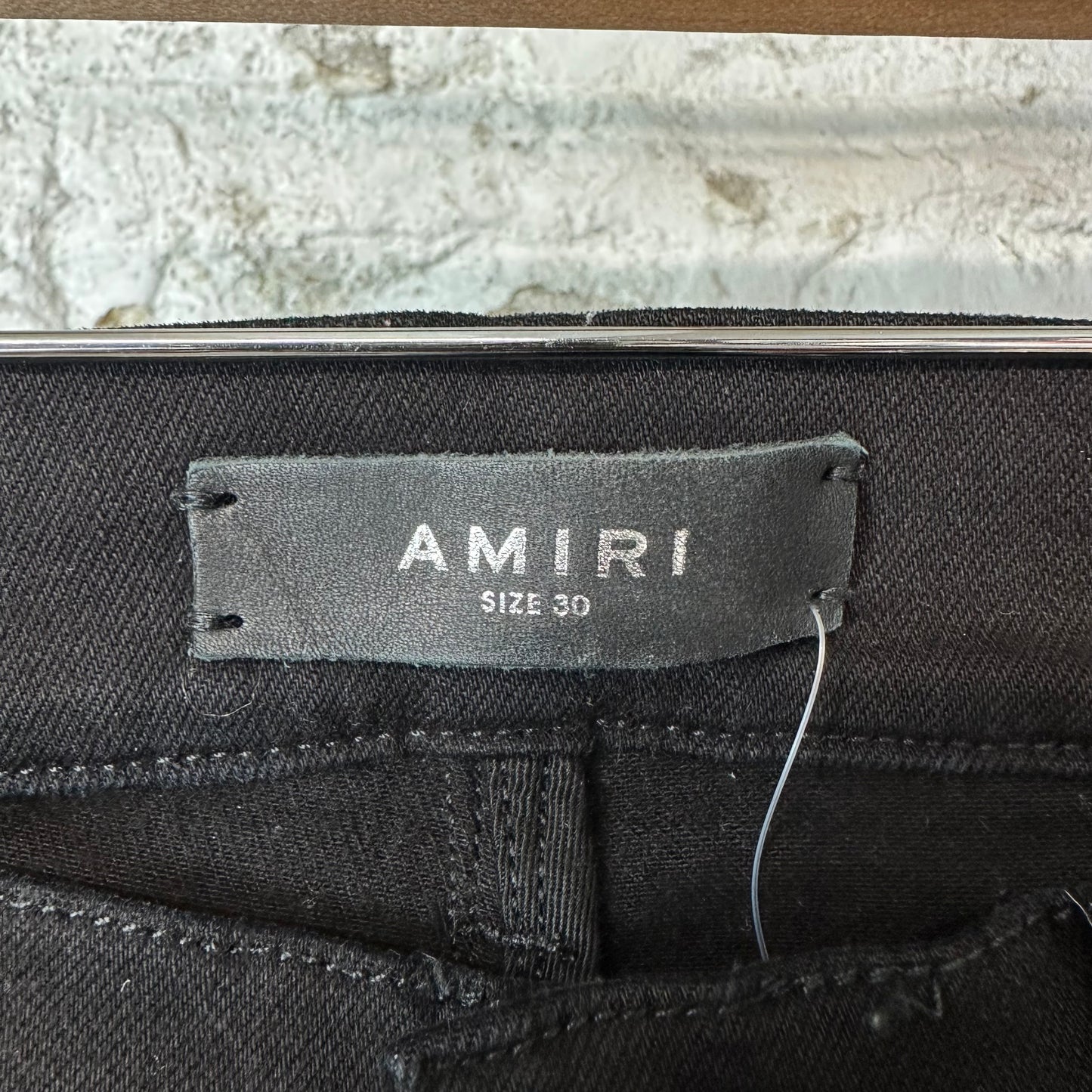 Amiri Silver Bones Black Denim Jeans Sz 30