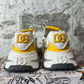 Dolce Gabbana White Grey Yellow Air Master Sneaker Sz 10 (43)