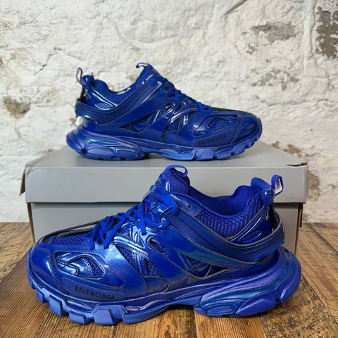 Balenciaga Track Runner Royal Blue Patent Sz 12 45 DS The Gallery Online