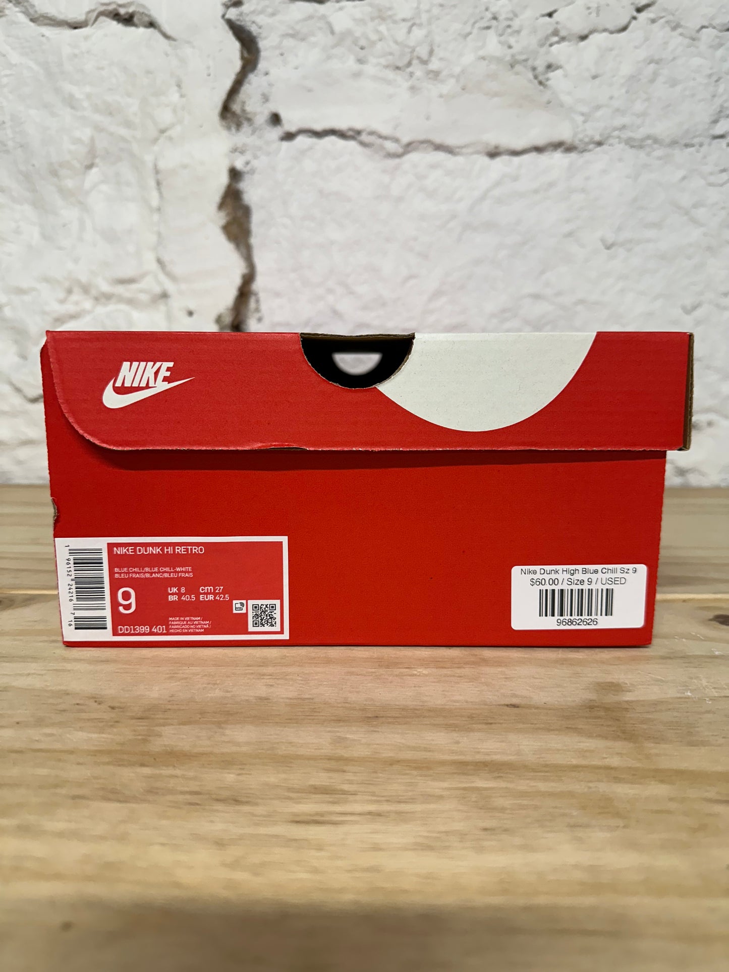 Nike Dunk High Blue Chill Sz 9