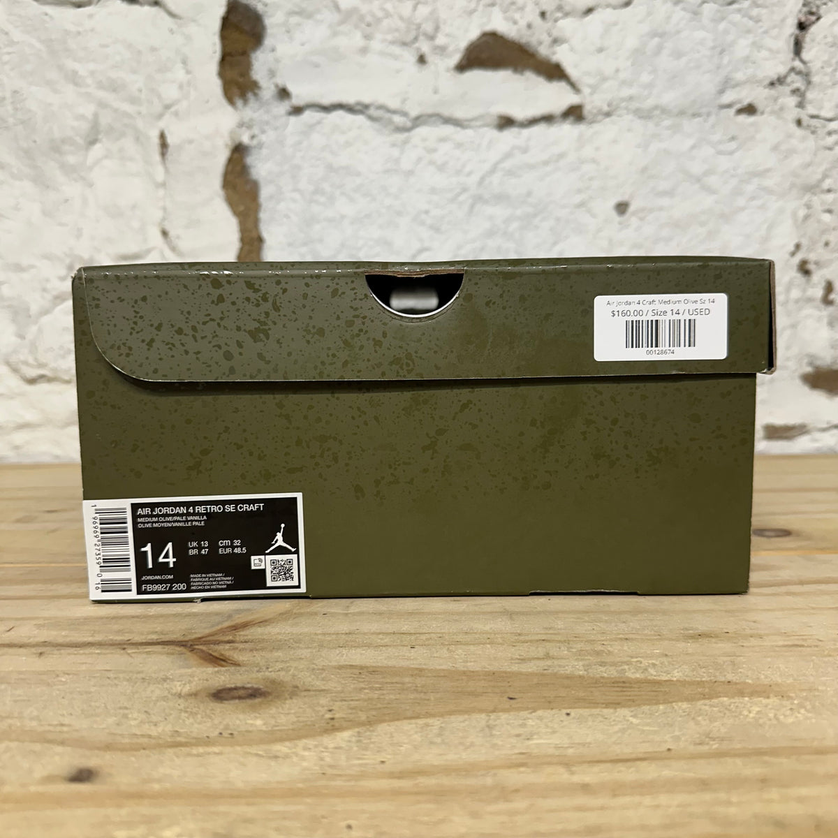 Air Jordan 4 Craft Medium Olive Sz 14