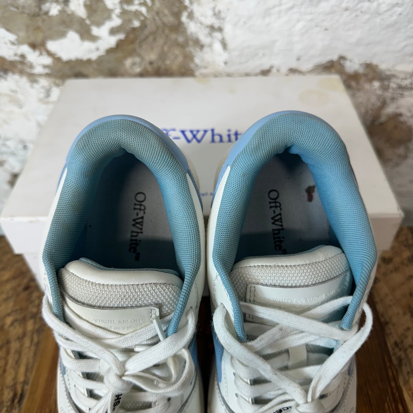 Off White Out Of Office Light Blue White Sneaker Sz 8 (41)