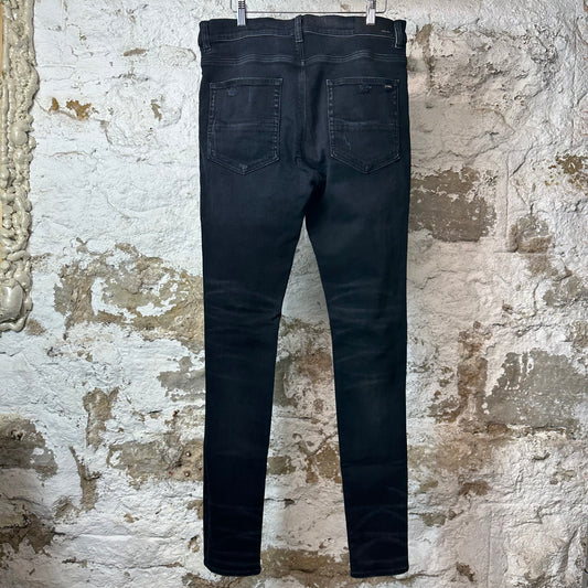 Amiri MX1 Red Tie Dye Black Denim Jeans Sz 34