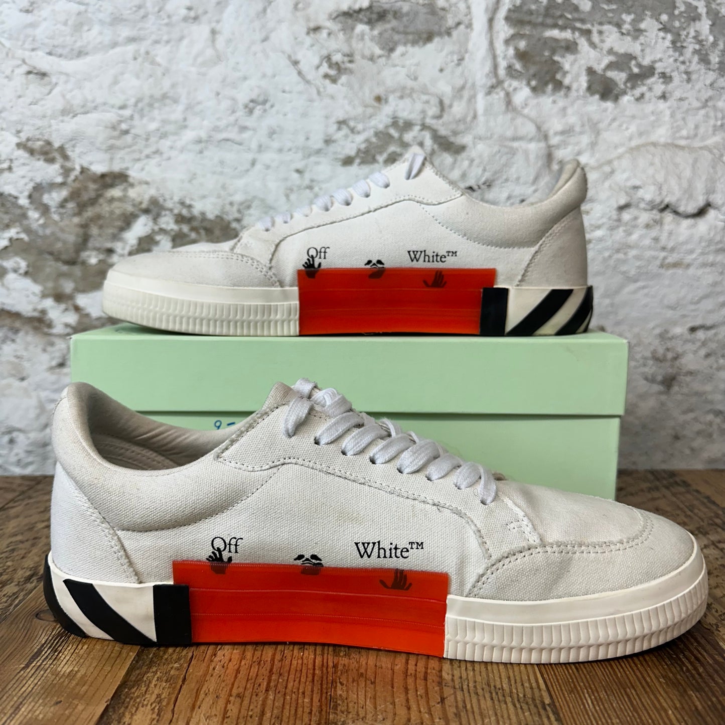 Off White Cream Arrow White Vulc Sneaker Sz 13 (46)