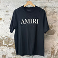 Amiri White Spellout Black T-Shirt Sz M
