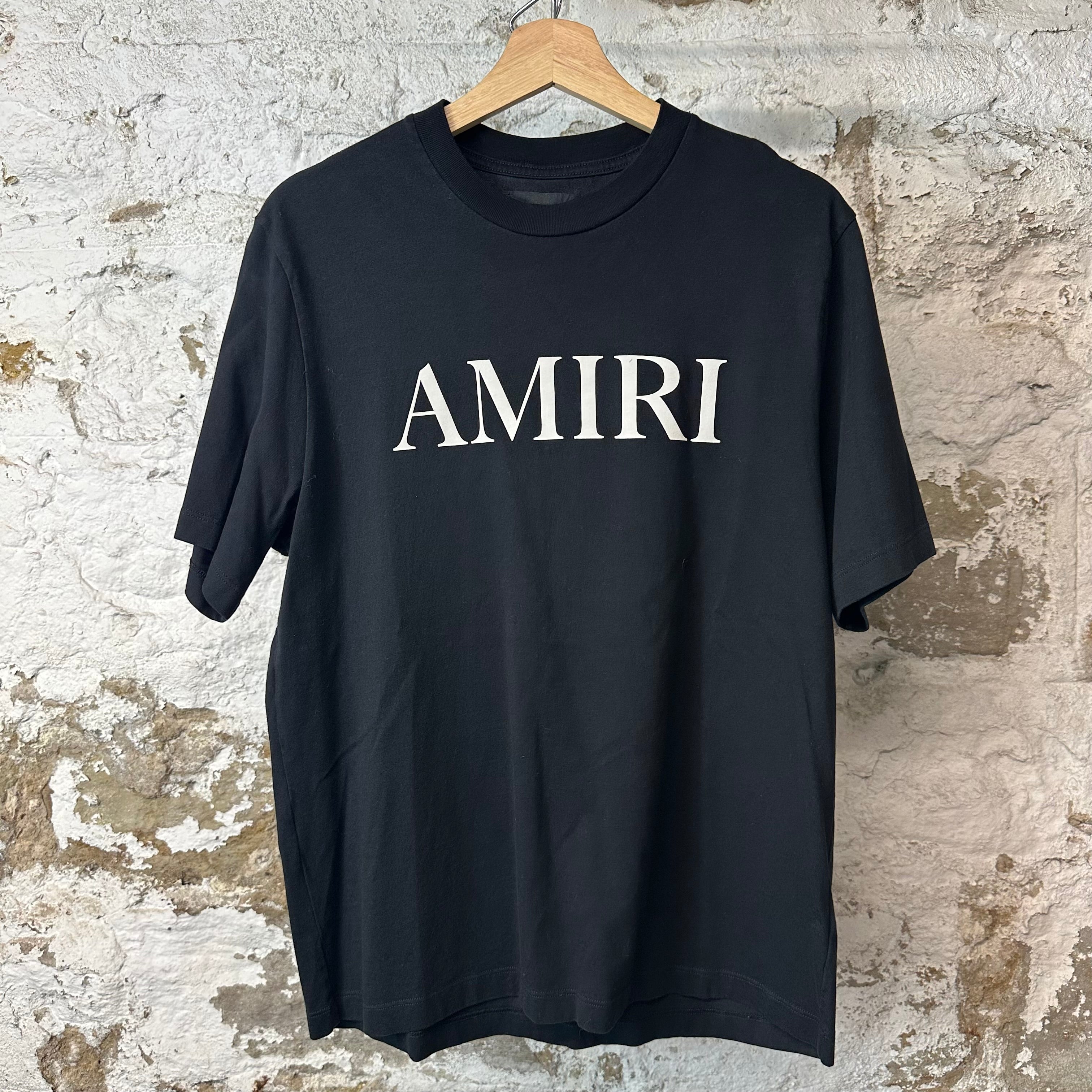 Amiri White Spellout Black T-Shirt Sz M