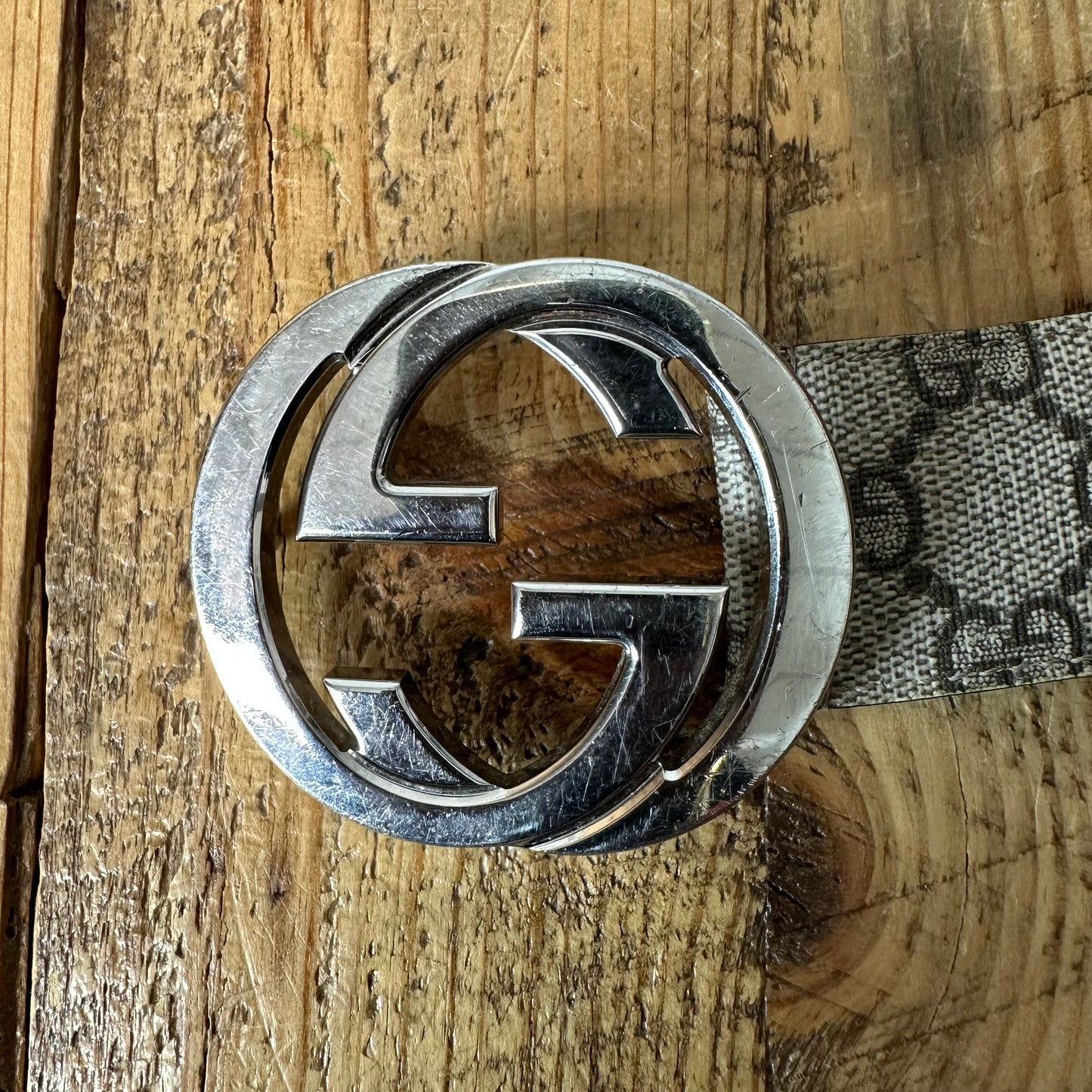 Gucci Beige GG Monogram Belt Sz (115/46)
