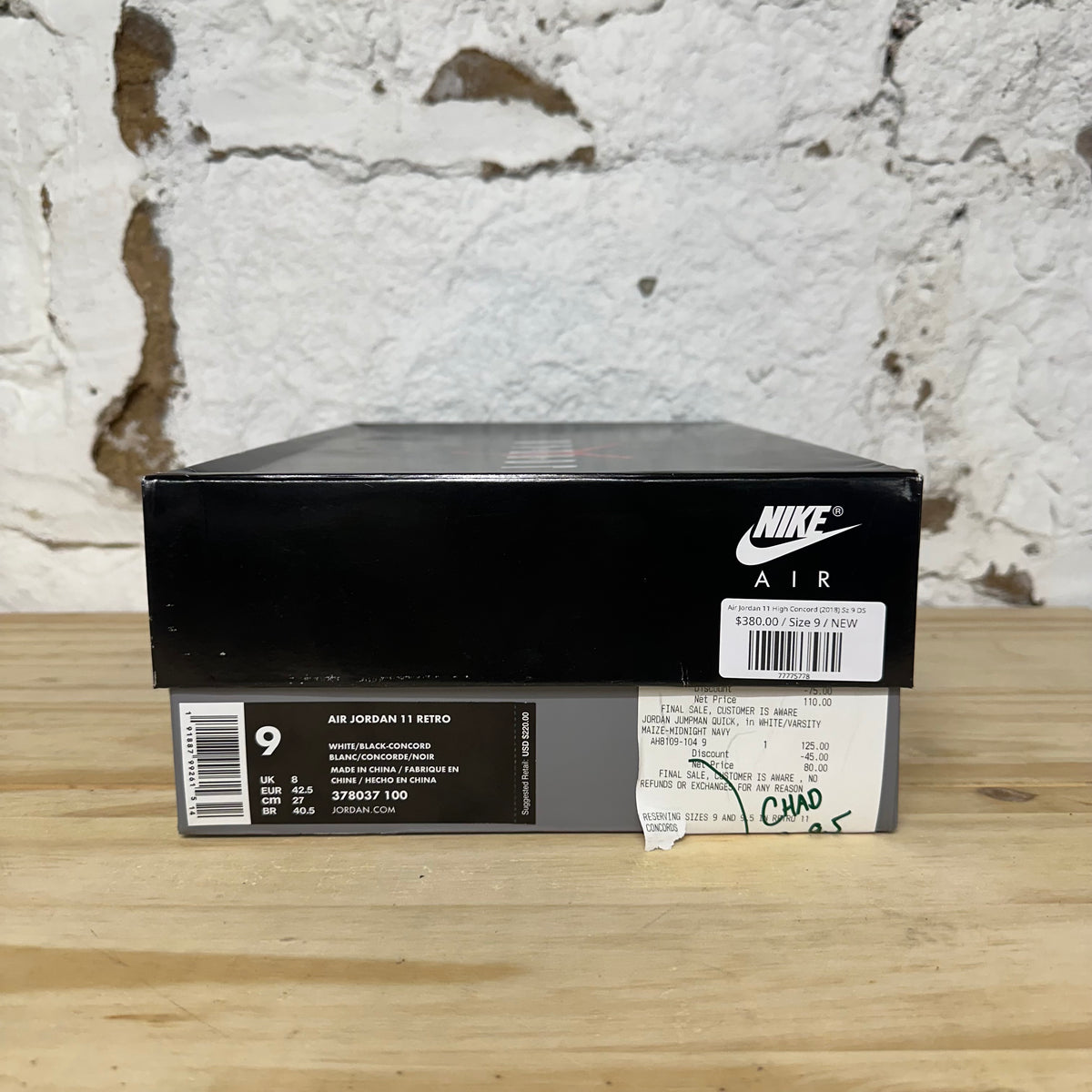 Air Jordan 11 High Concord (2018) Sz 9 DS