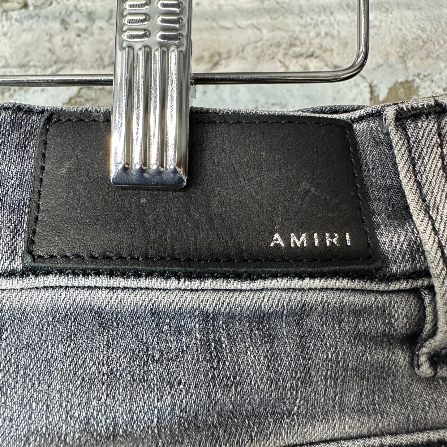 Amiri Army Stencil Grey Denim Jeans Sz 30