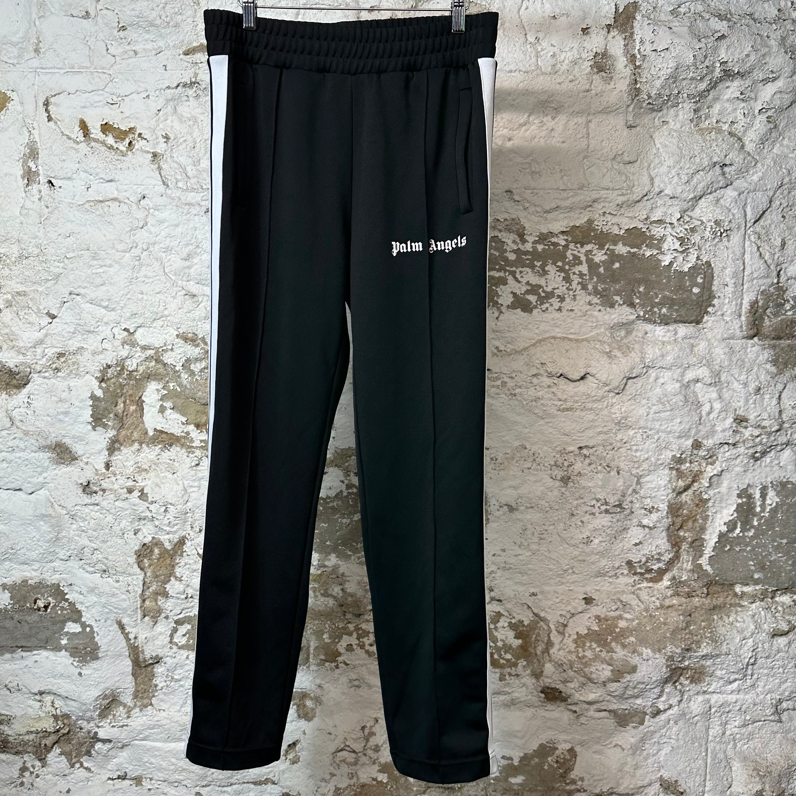Palm Angels Black White Track Pants Sz L