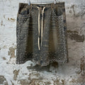 Vale Rainstorm Rhinestone Blue Denim Jean Shorts Sz 36 DS