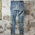 Amiri White Bones Blue Denim Jeans Sz 32