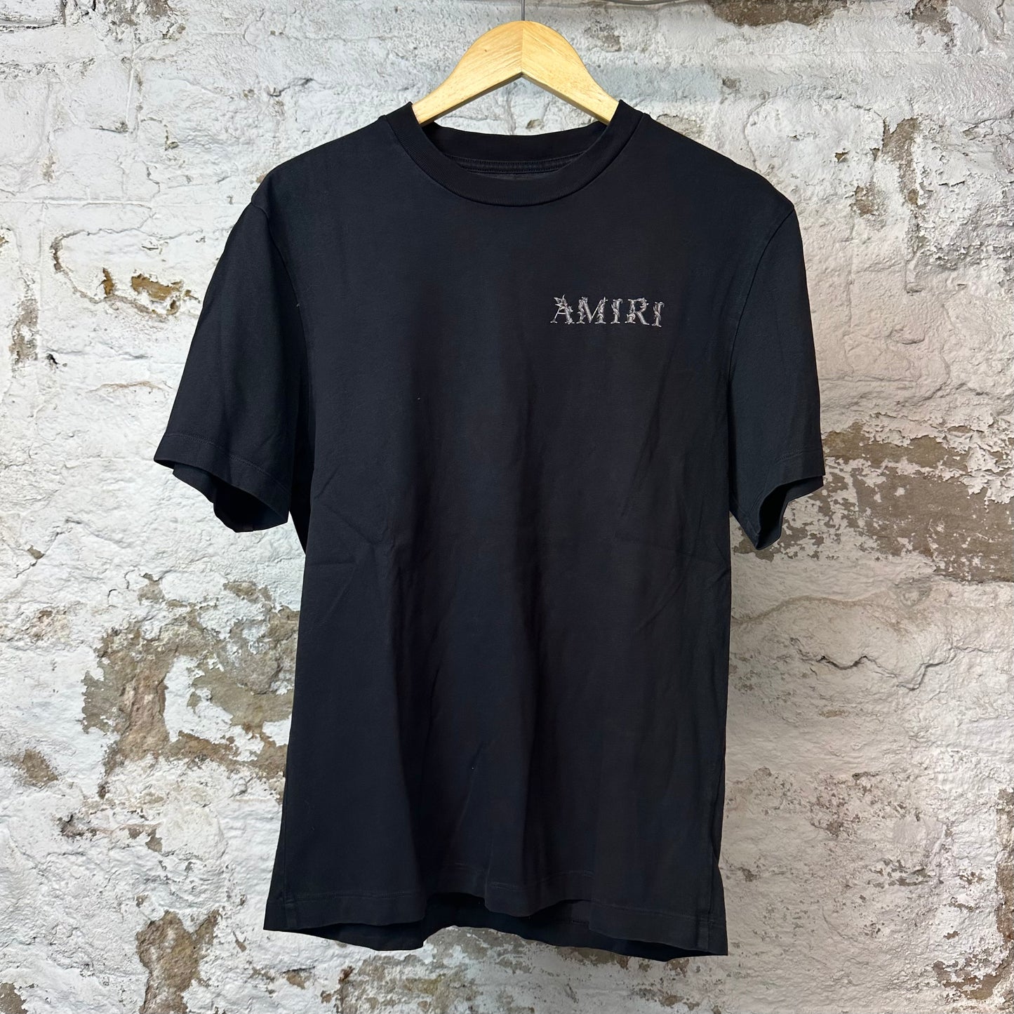 Amiri White Leaf Spell T-shirt Black Sz S