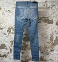 Amiri MX1 Aloha Patch Blue Denim Jeans Sz 33