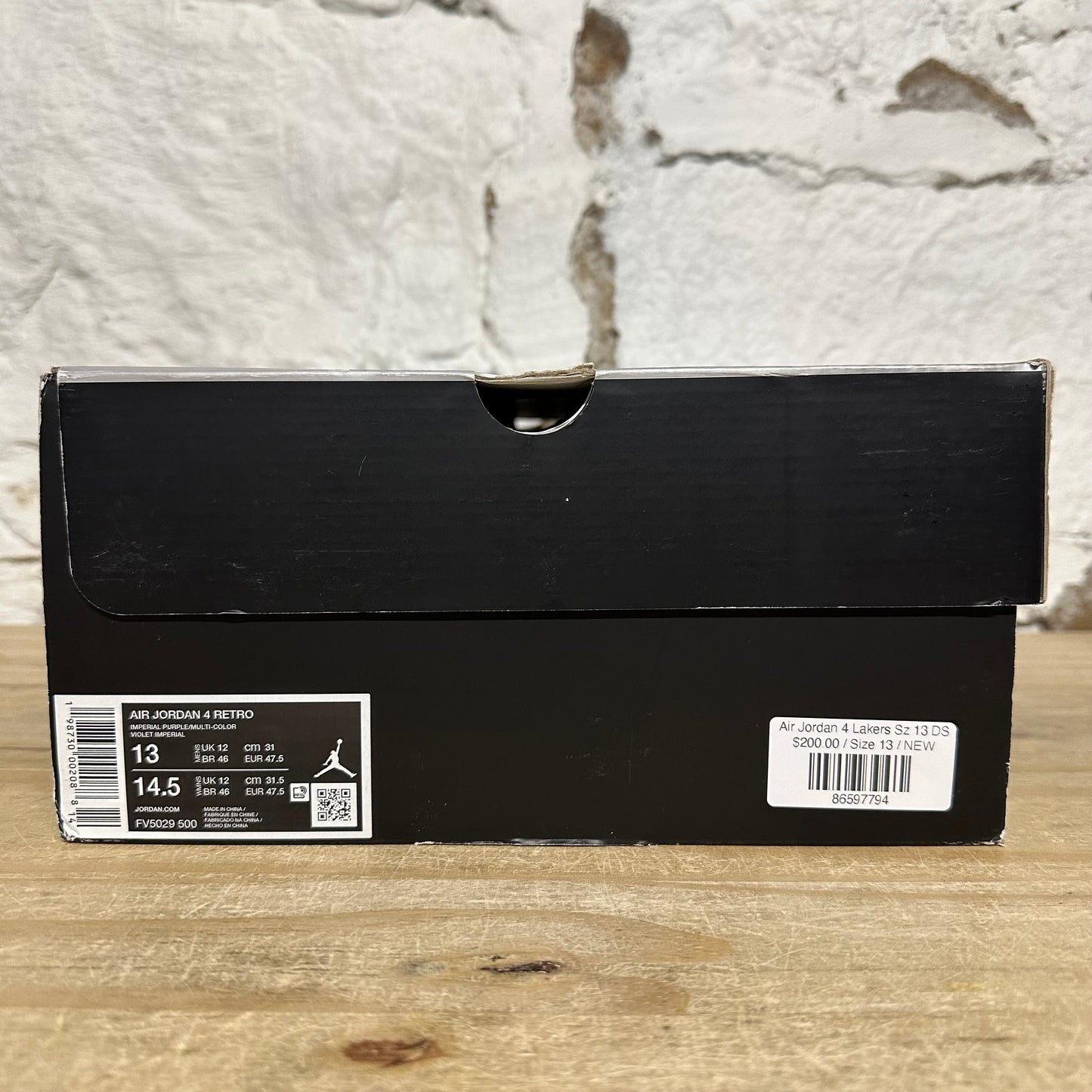 Air Jordan 4 Lakers Sz 13 DS
