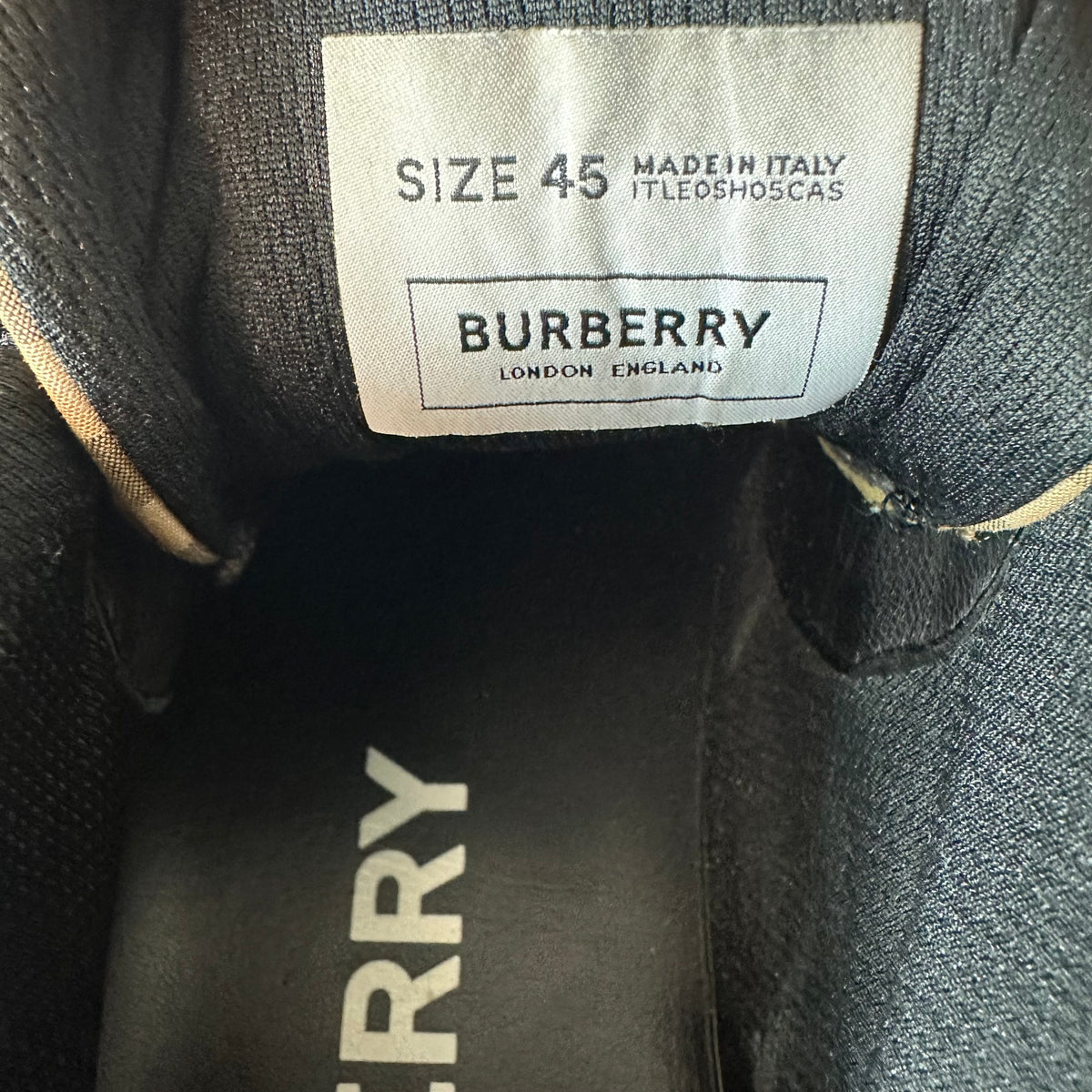 Burberry Arthur Plaid Black Sneaker Sz 12 (45)