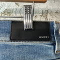Amiri MX1 Black Multicolor Paisley Blue Denim Jeans Sz 32