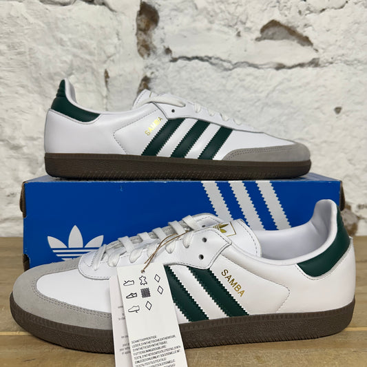 Adidas Samba White Green Sz 11.5 DS
