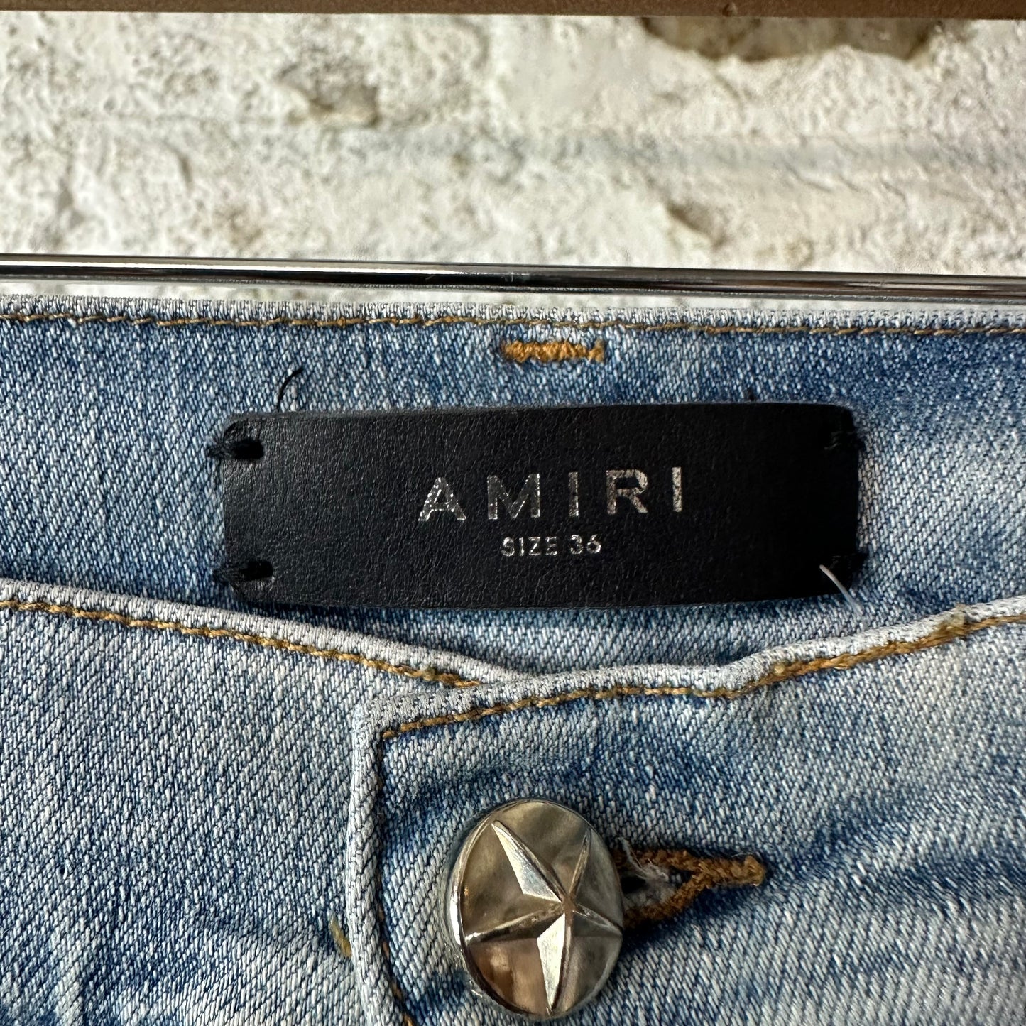 Amiri Denim Star Chemist Blue Denim Jeans Sz 36