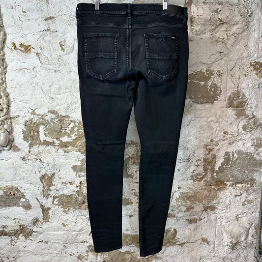 Amiri Plain Black Denim Jeans Sz 38