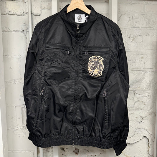 Saint Vanity Black Zip Up Jacket Sz L