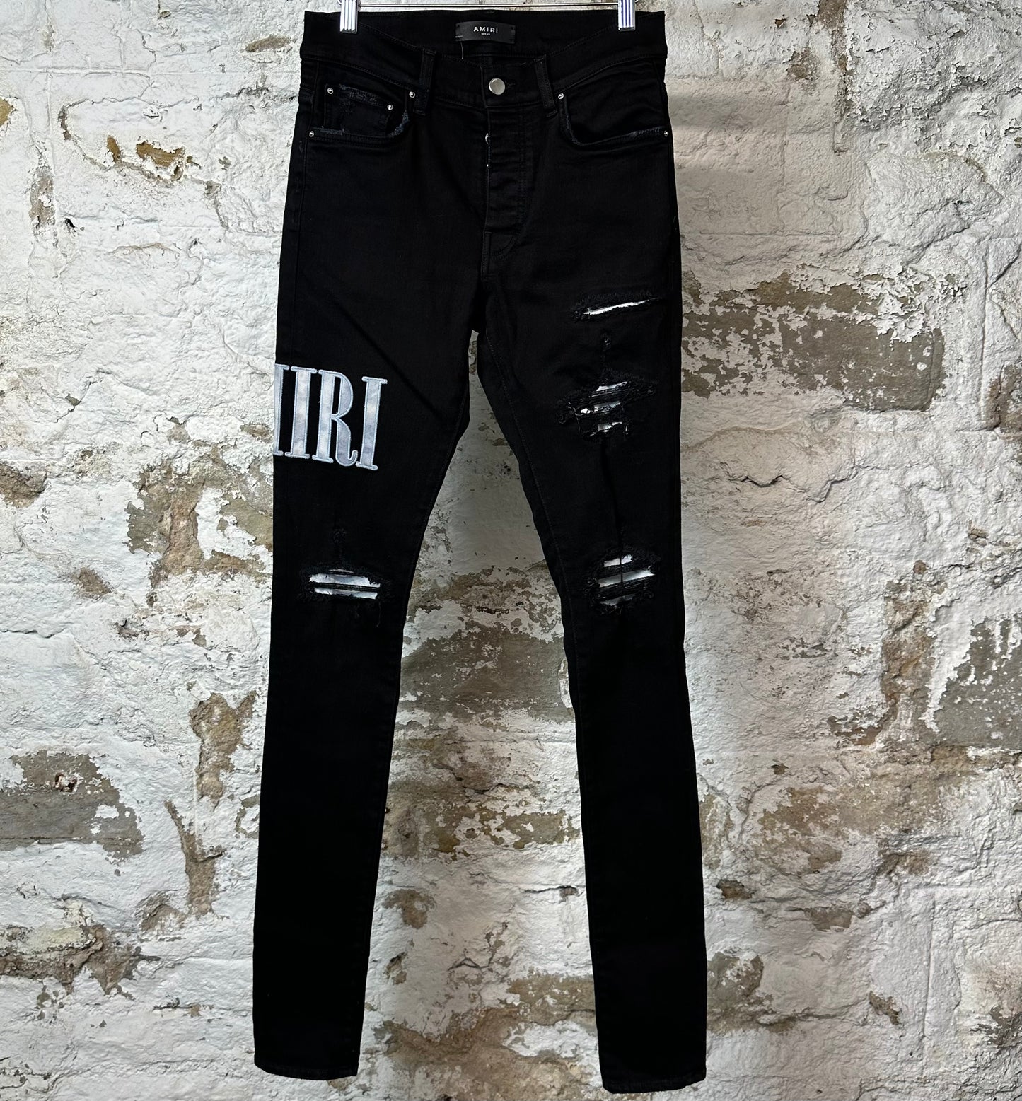 Amiri Blue Tie Dye Spell Black Denim Jeans Sz 29