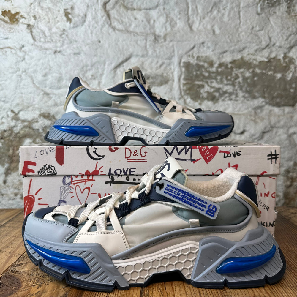 Dolce Gabbana White Blue Daymaster Sneaker Sz 9 (42)