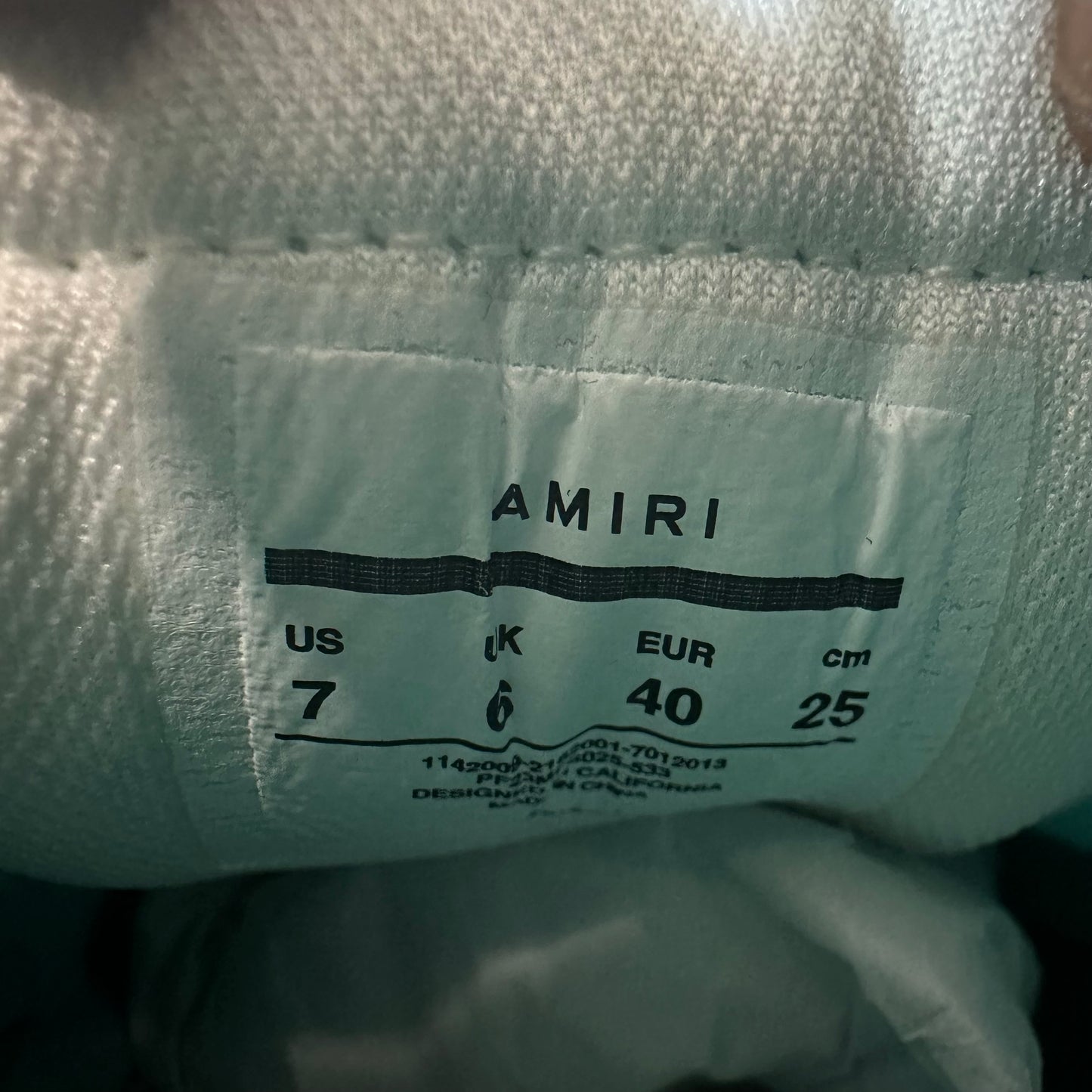 Amiri Navy Skeleton White Teal Blue Sneaker Sz 7 (40)
