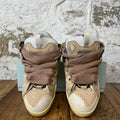 Lanvin Curb Brown Lace Tan Beige Sneaker Sz 9 (42)