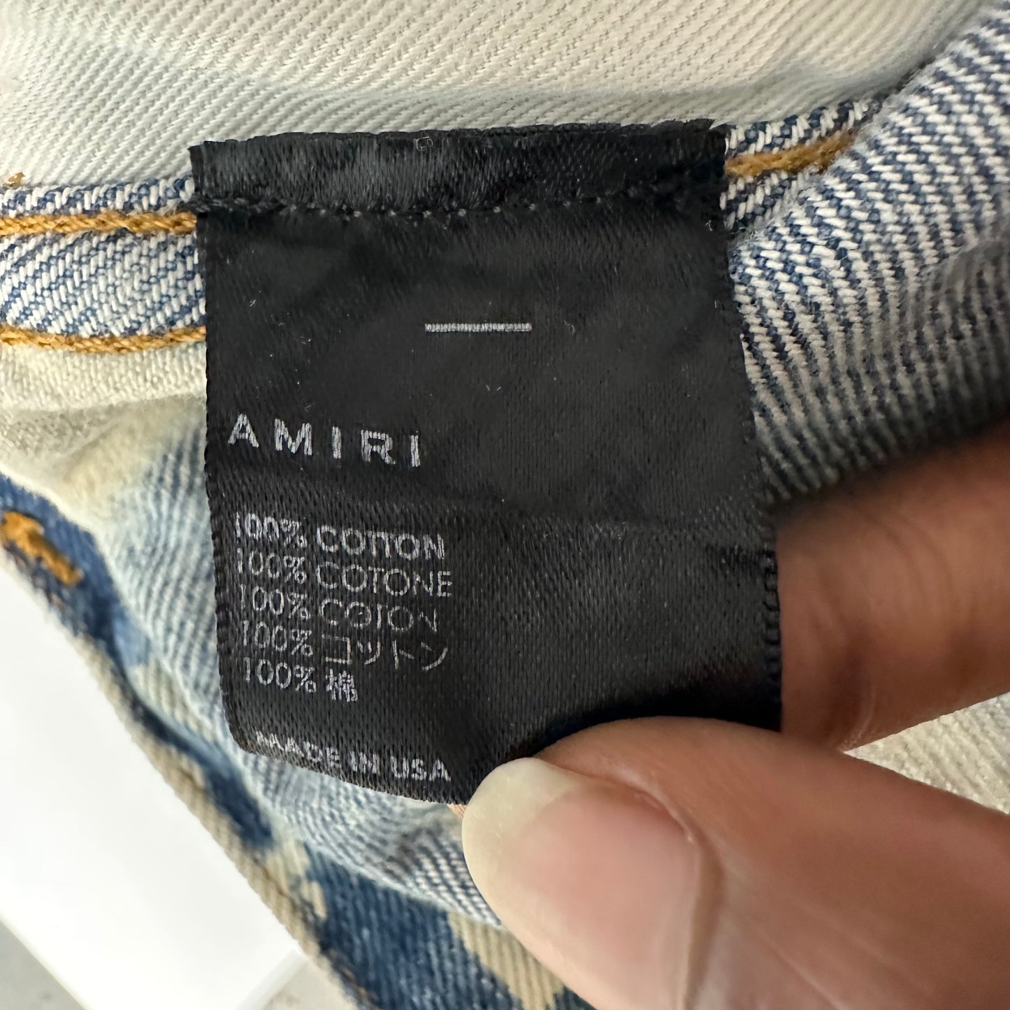 Amiri Bleached Carpenter Vintage Indigo Pants Sz 36