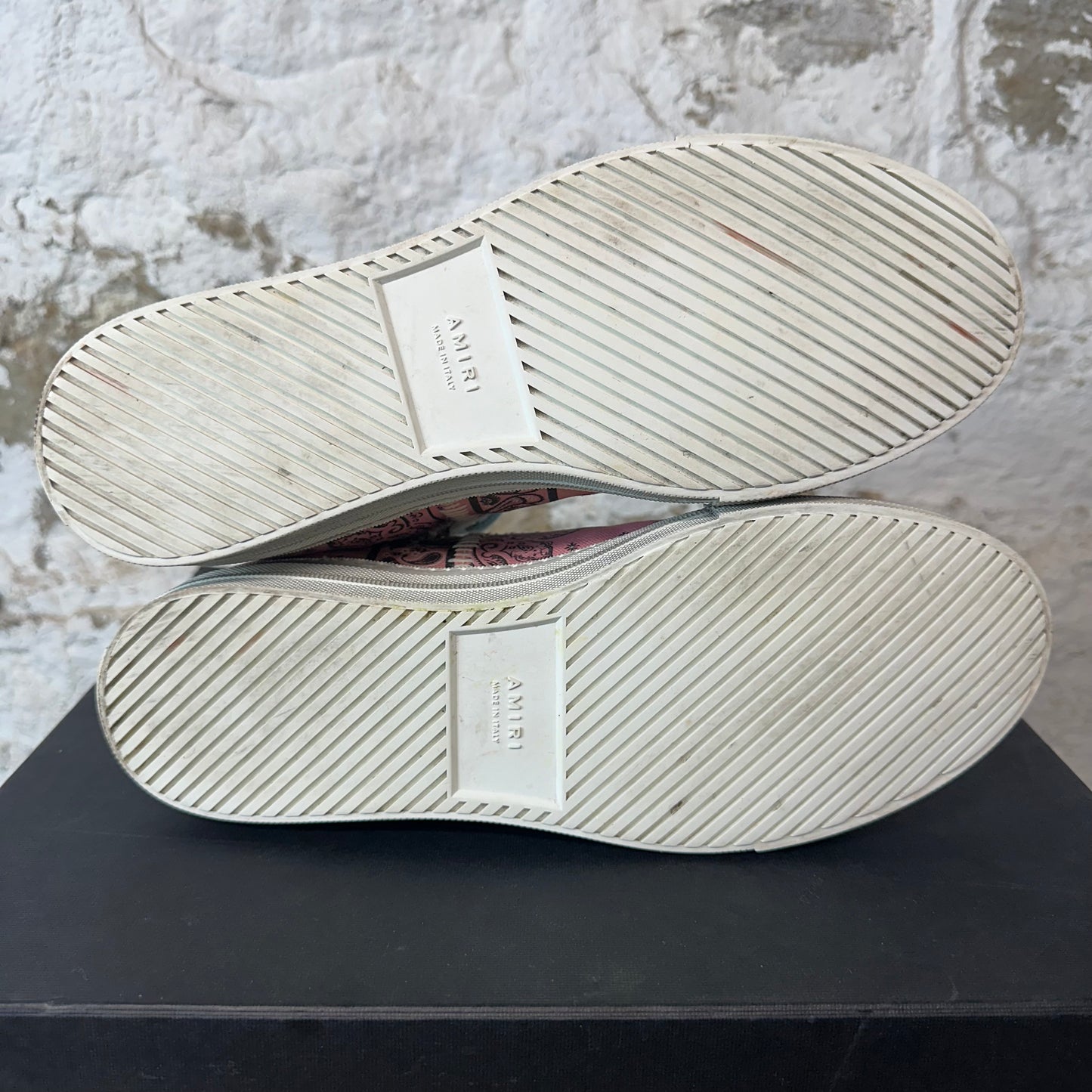Amiri Pink Patchwork White High Sneaker Sz 9 (42)