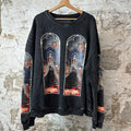 Who Decides War Stained Glass Faded Black Crewneck Sz XL