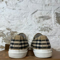 Burberry Spellout Plaid White Larkhall Sneaker Sz 10.5 (43.5)