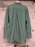 Supreme Green Striped Button Up Shirt Sz XL