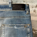 Amiri MX1 Pink Tie Dye Blue Denim Jeans Sz 34