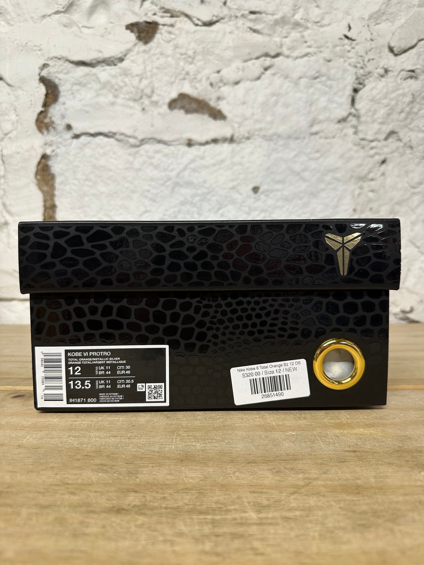 Nike Kobe 6 Protro Total Orange Sz 12 DS