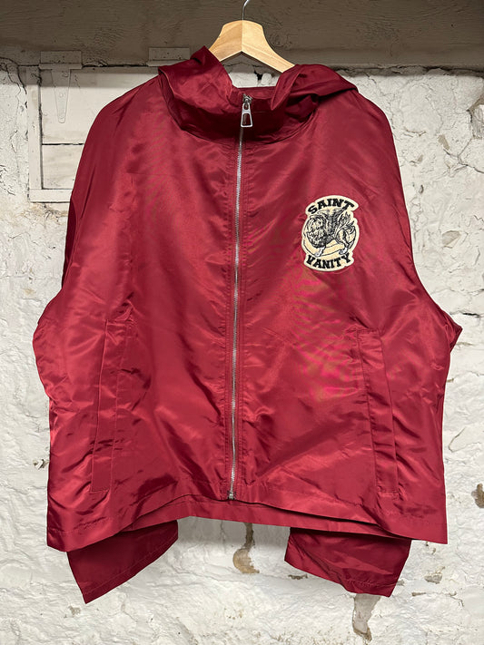 Saint Vanity Satin Red Jacket Sz L