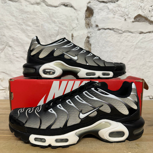 Nike Air Max Plus Black White Silver Sz 9.5