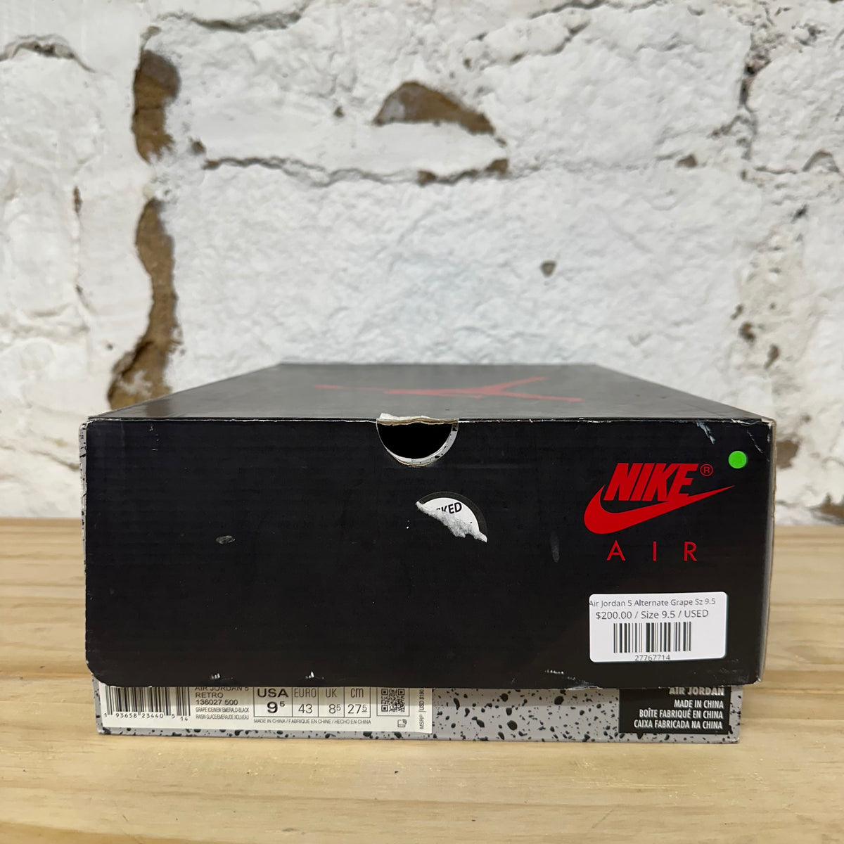Air Jordan 5 Alternate Grape Sz 9.5
