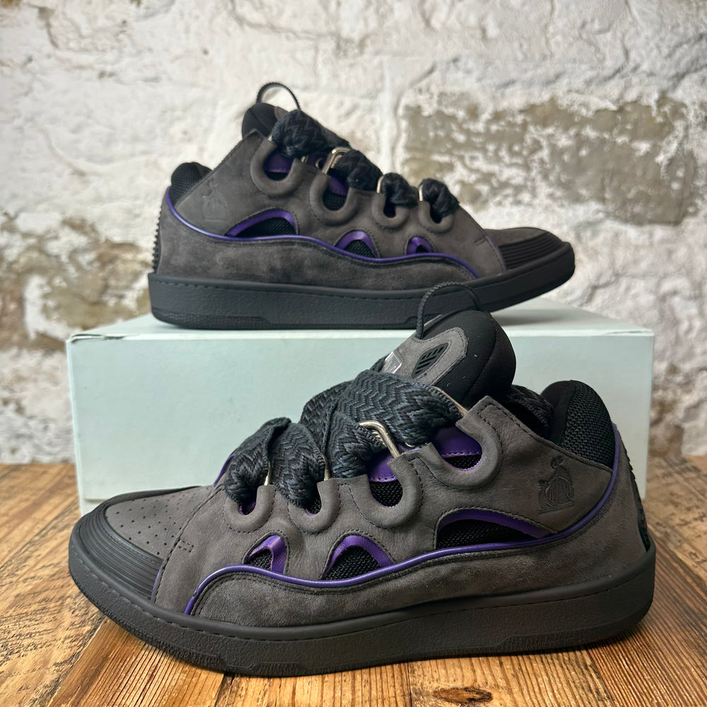 Lanvin Curb Charcoal Purple Sneaker Sz 11 (44)