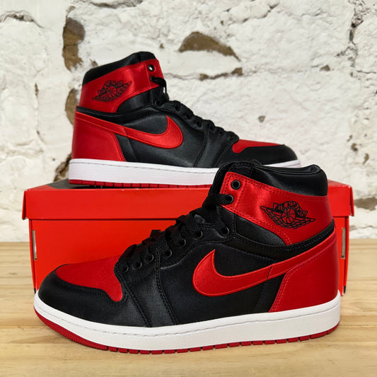Air Jordan 1 High Satin Bred Sz 9 (10.5W) DS