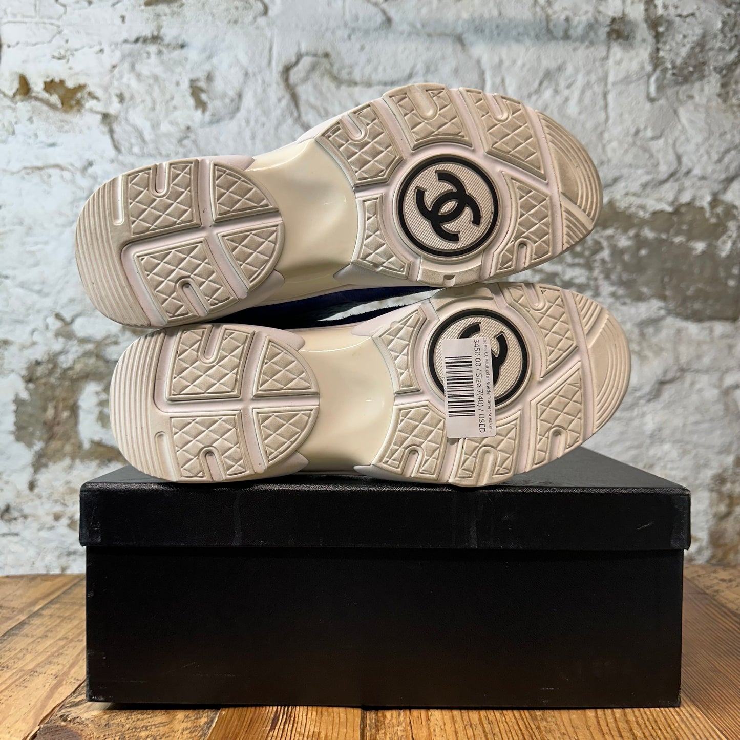 Chanel CC Multicolor Suede Trainer Sneaker Sz 7 (40)