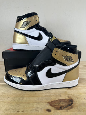 Air Jordan 1 High Patent Gold Toe Sz 11 DS