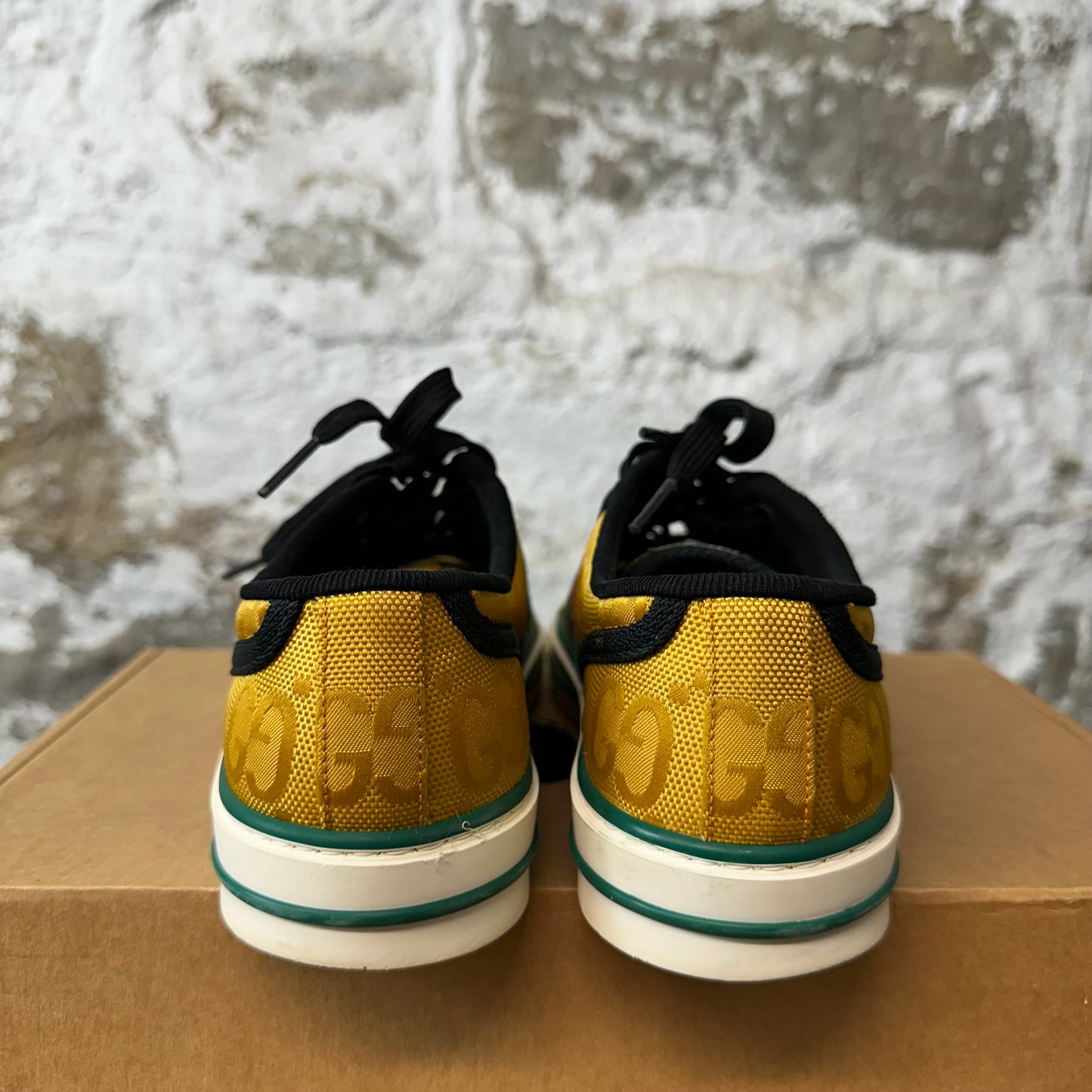 Gucci Tennis 1977 Yellow GG Nylon Sneaker Sz 4.5 (36)