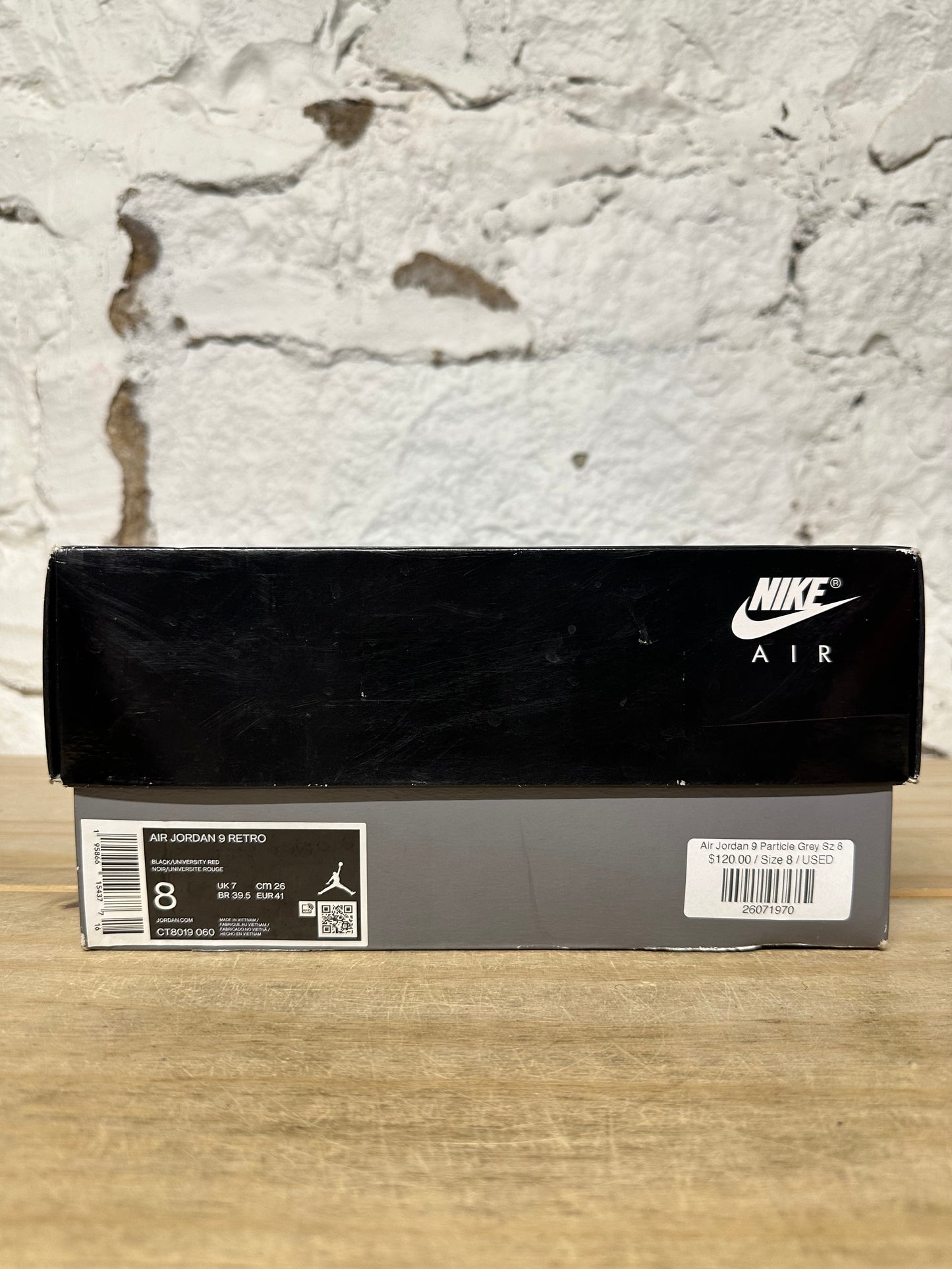 Air Jordan 9 Particle Grey Sz 8