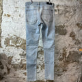 Amiri MX1 Yellow Suede Blue Denim Jeans Sz 32