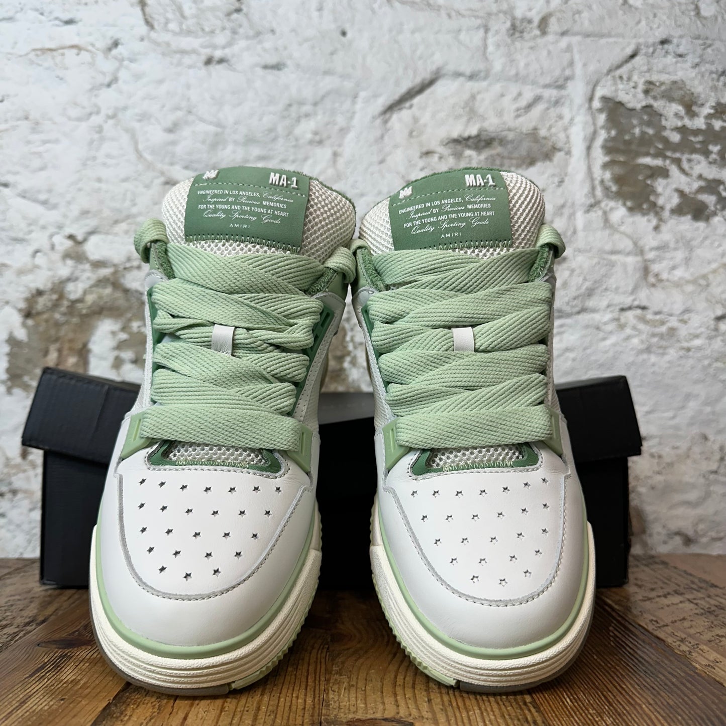Amiri MA-1 White Mint Cream Sneaker Sz 10 (43)