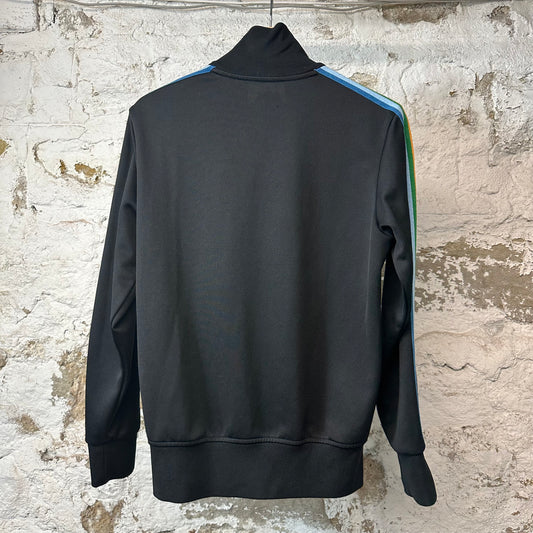 Palm Angles Rainbow Black Track Jacket Sz S